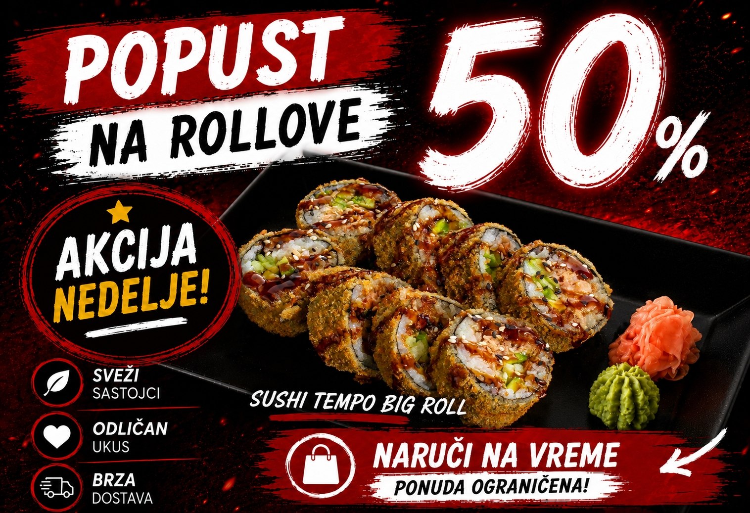 Sushi Tempo Big Roll (50% popust)